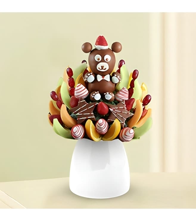 Christmas Teddy Fruit Bouquet