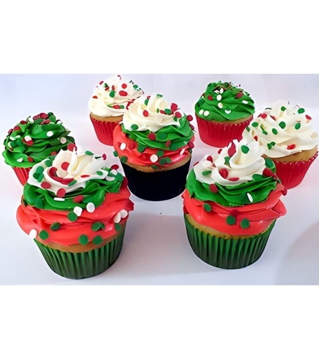 Christmas Confetti - Half Dozen Cupcakes