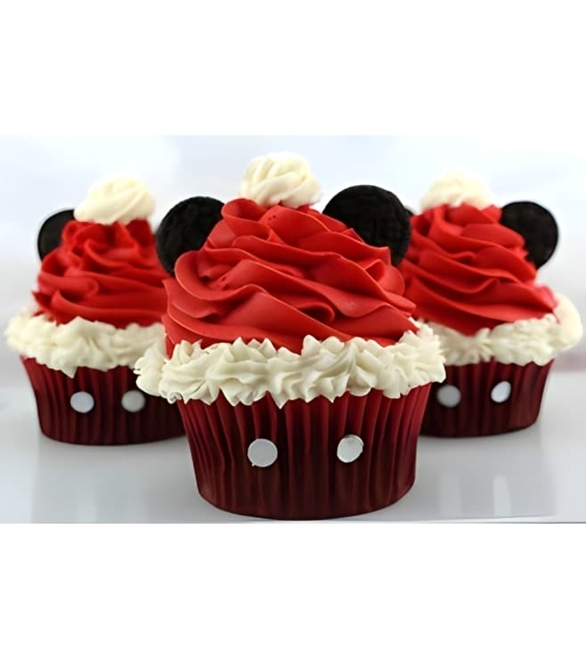 Mickey Mouse Christmas Hats - Dozen Cupcakes