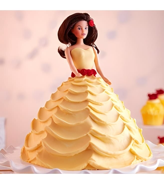 Princess in Yellow Doll Cake