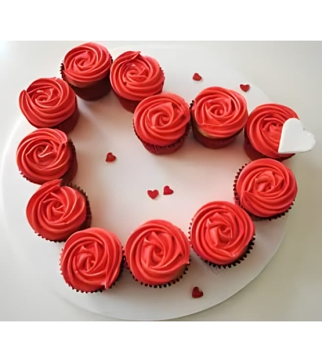 Rosy Swirls - 6 Cupcakes