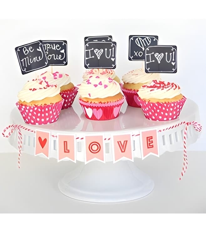 Sweet Sentiments - 6 Cupcakes