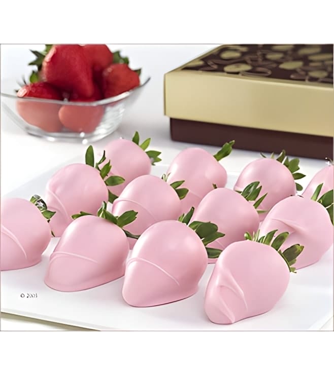 Perfectly Pink Dipped Strawberries