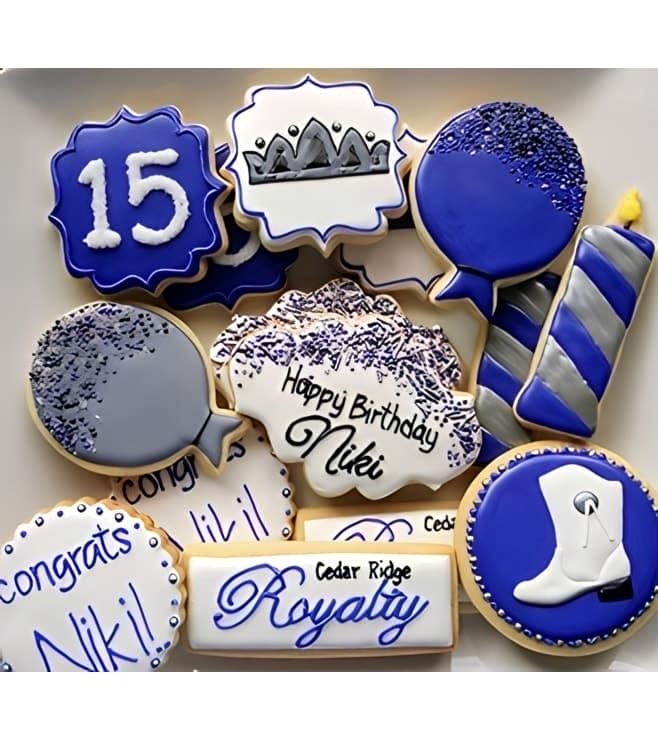 True Blue Birthday Cookies