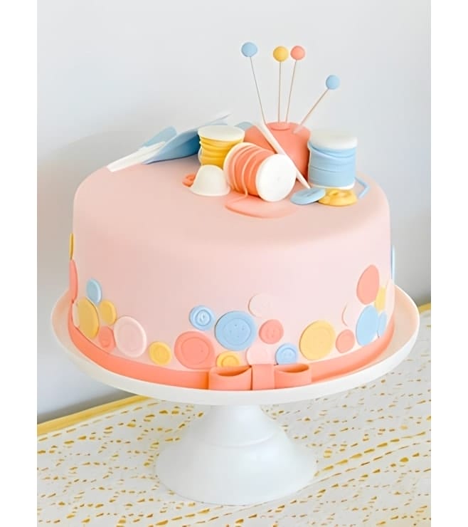 Sewing Themed Birthday Cake