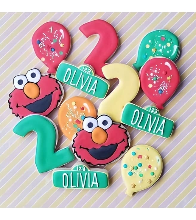 Happy Elmo Birthday Cookies