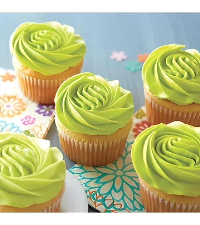 Glam Green Cupcakes