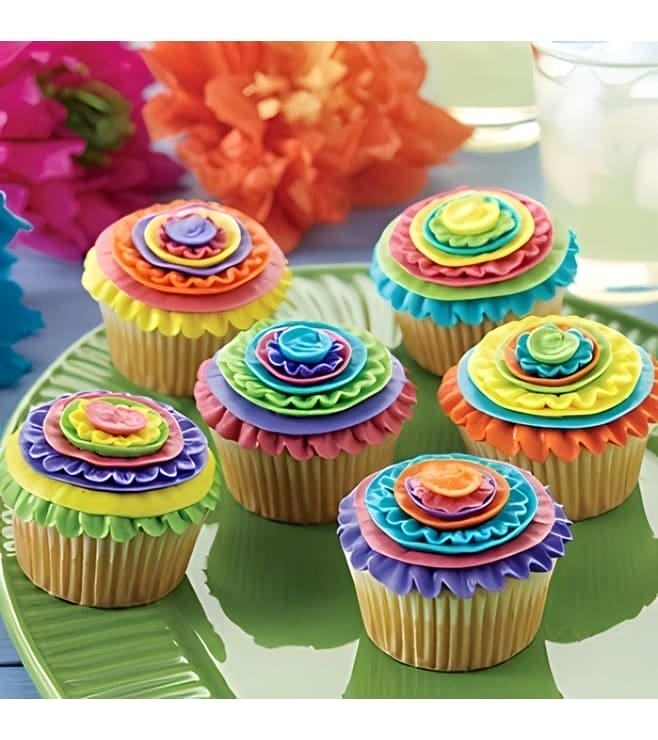 Rainbow Party Cupcakes