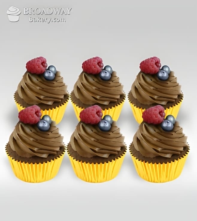Vegan Chocolate Cupcakes - 6 Cupcakes