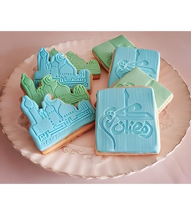 Green and Blue Ramadan Cookies