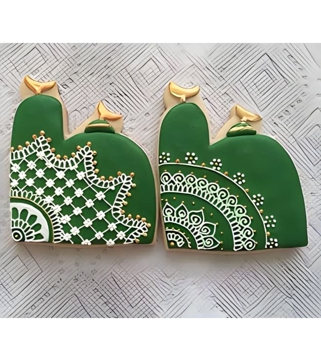 Arabesque Green Ramadan Cookies