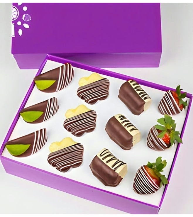 Simply Swizzled Mixed Fruit Box, Boxes of Chocolate Covered Fruit