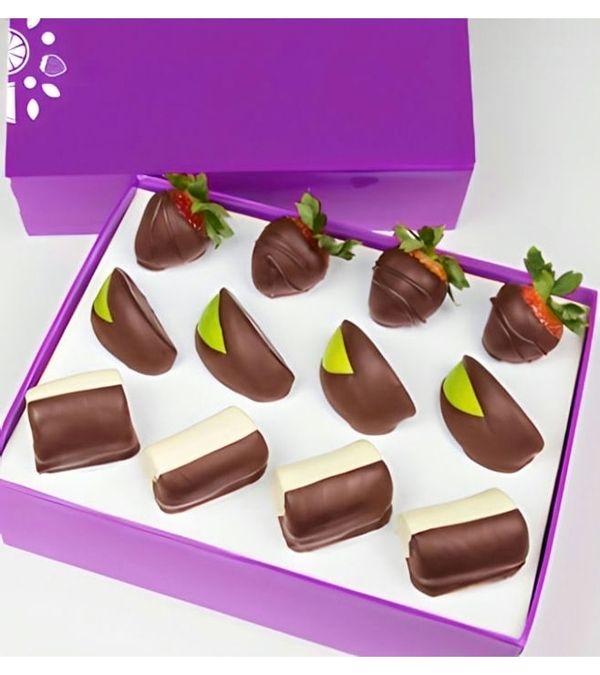 Delectable Dipped Fruit Trio, Boxes of Chocolate Covered Fruit