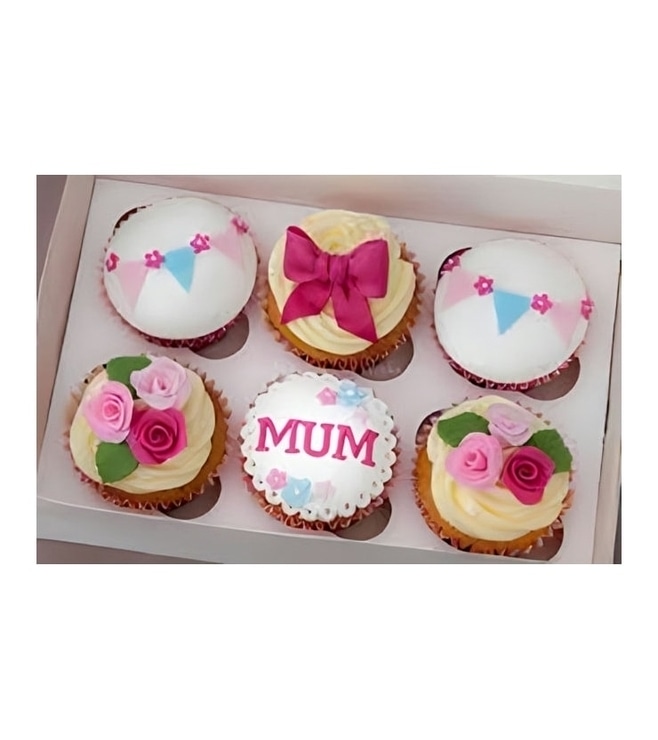 Buntings & Bows Mom Cupcakes
