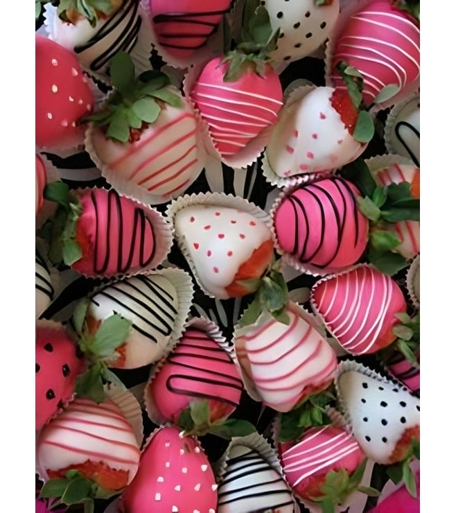 Passionately Pink Dipped Strawberries