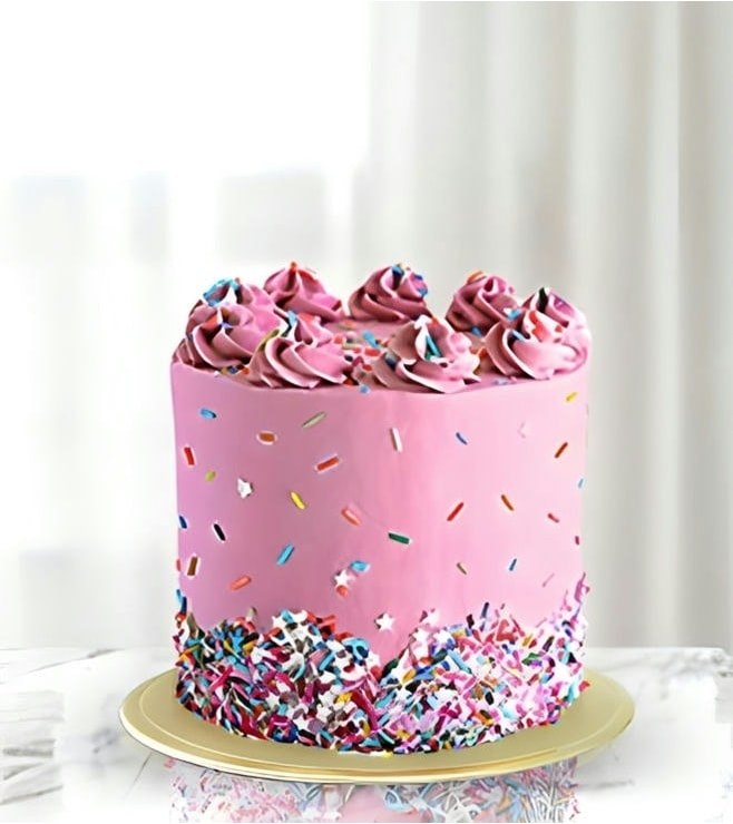 Strawberry Chocolate Funfetti Mono Cake, Serving Size: 2