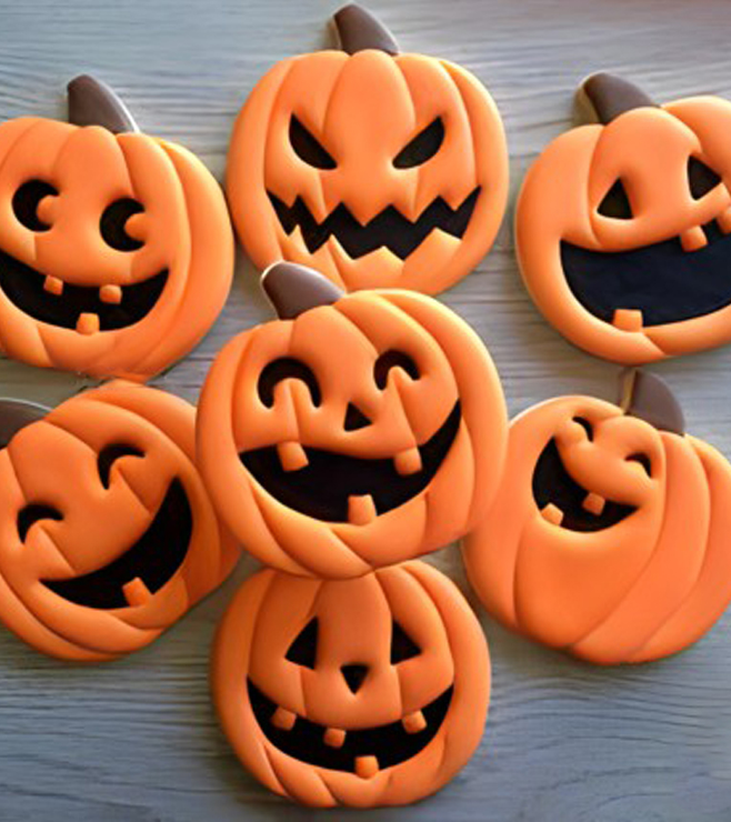Jack-O-Lantern Cookies, Halloween