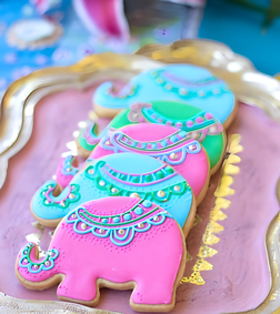 Ornate Elephant Cookies, Diwali