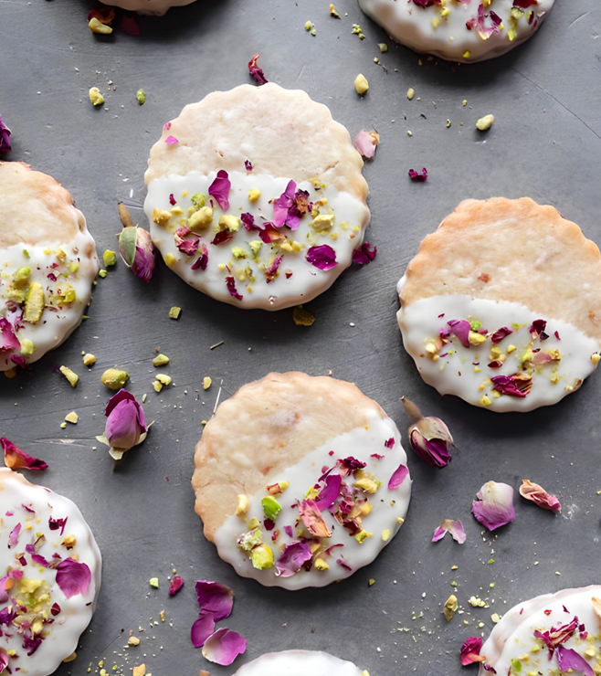 Rose Fantasy Shortbread Cookies, Diwali