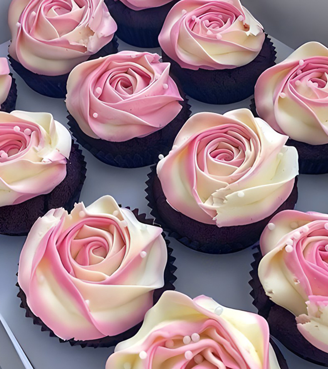 Petal-Perfect Rose Cupcakes, Diwali