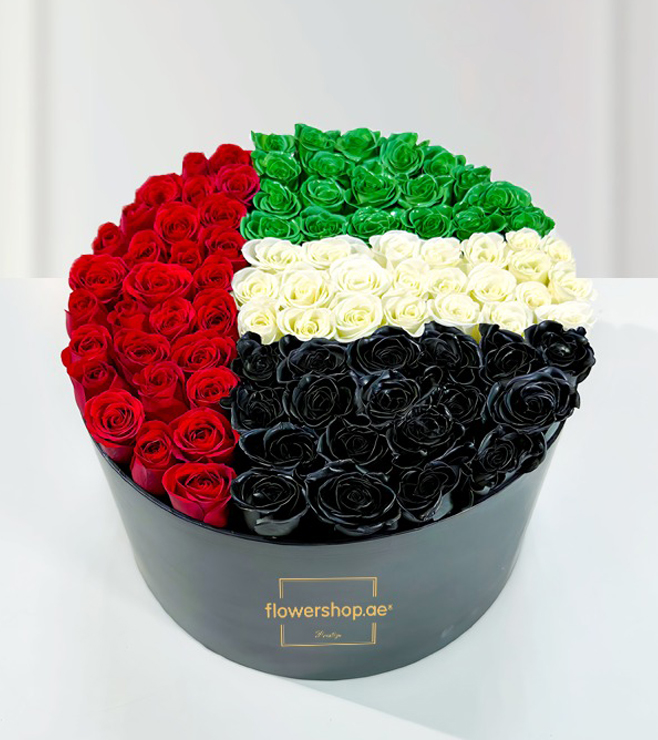 UAE Flag Rose Hatbox