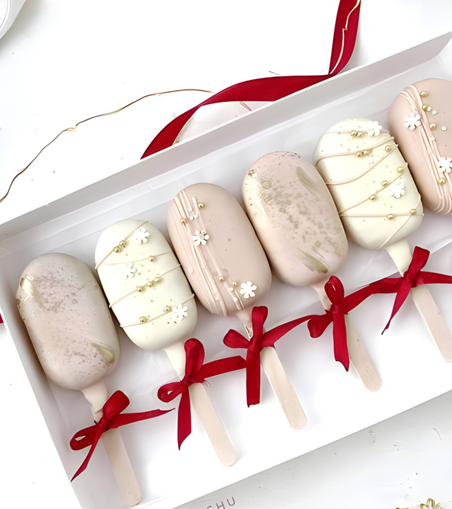 Snowy Wonderland Cakesicles, Christmas Cakes