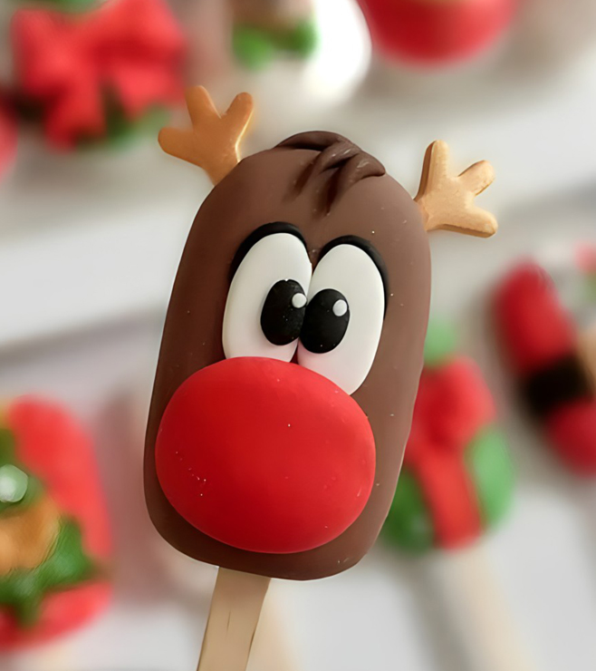 Rudolph Reindeer Cakesicles, Christmas Cakes