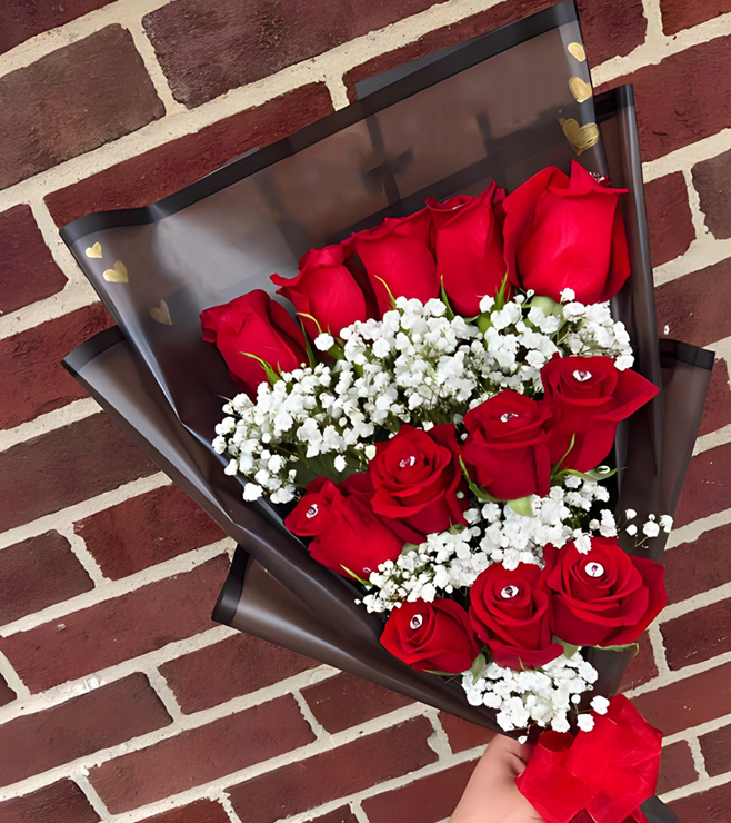 Crimson Charm Bouquet, Valentine's Day