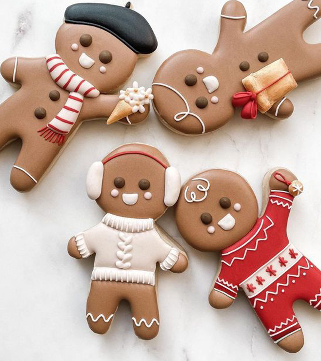 Adorable Gingerbread Man Cookies, New Year Gifts