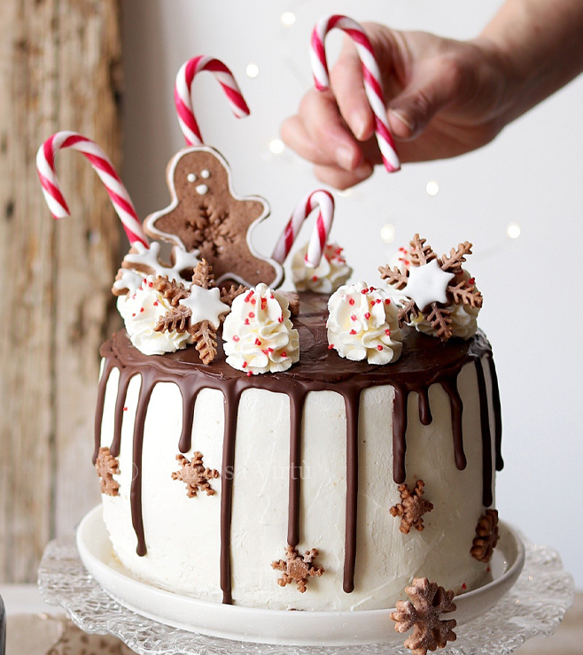 Whimsical Holiday Cake, New Year Gifts