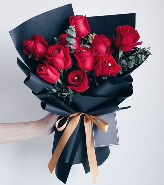 Royal Red Rose Bouquet, Valentine's Day