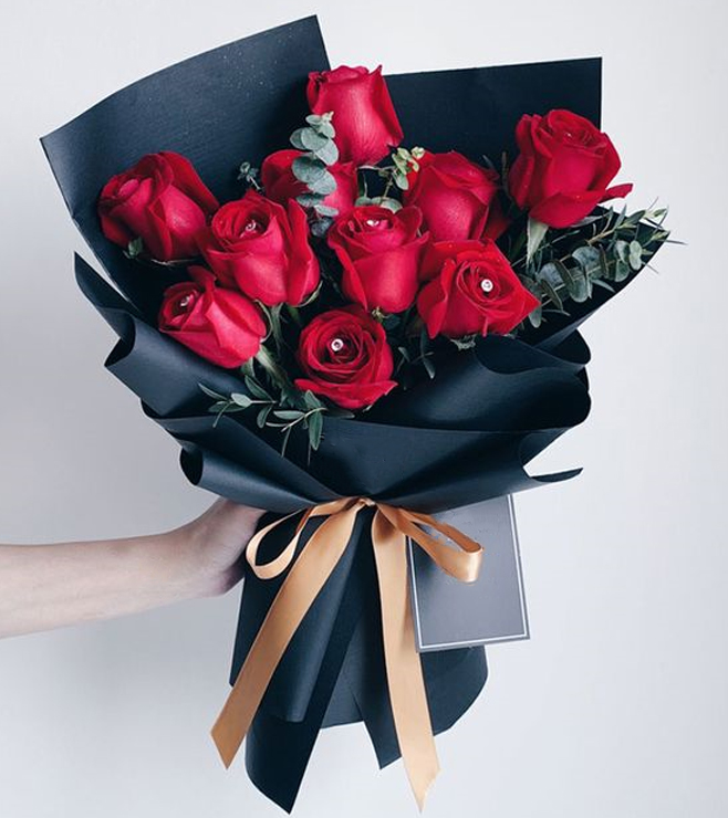 Royal Red Rose Bouquet, New Year Gifts