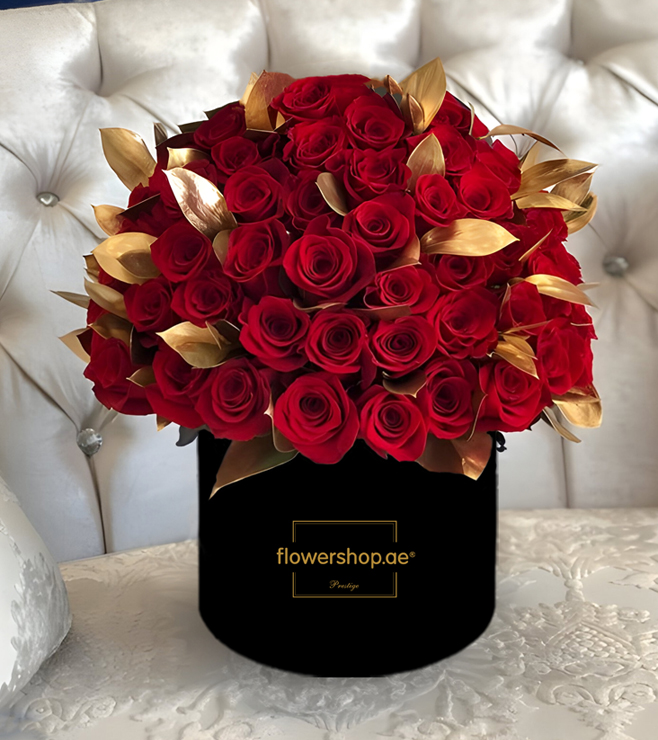 Red Rose Reverie Hatbox, Valentine's Day