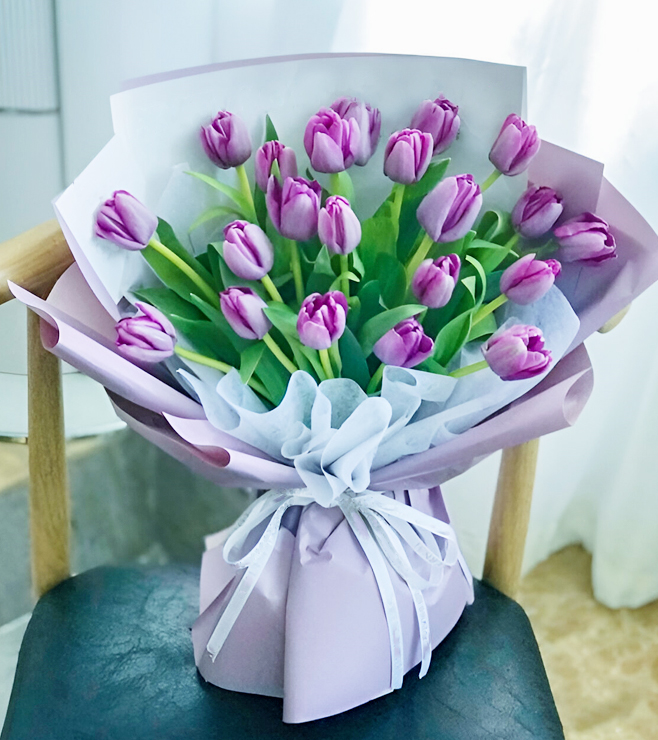 Purple Tulips Bouquet