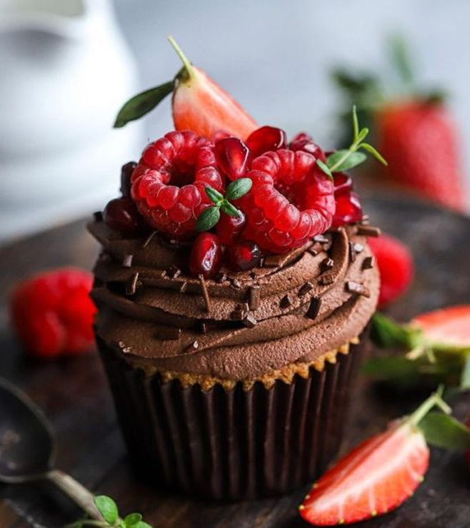 Mixed Berry Signature Chocolate Dozen Cupcakes
