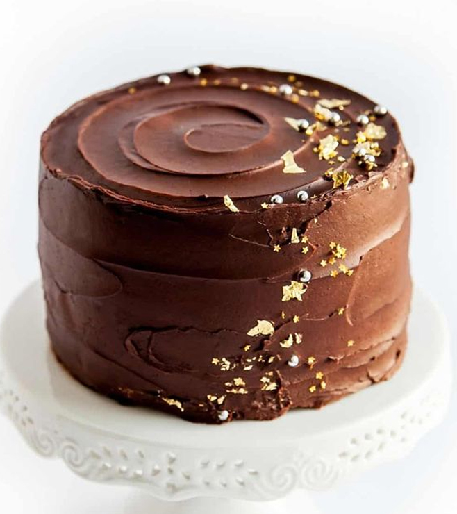 Gold Dusted Chocolate Cake