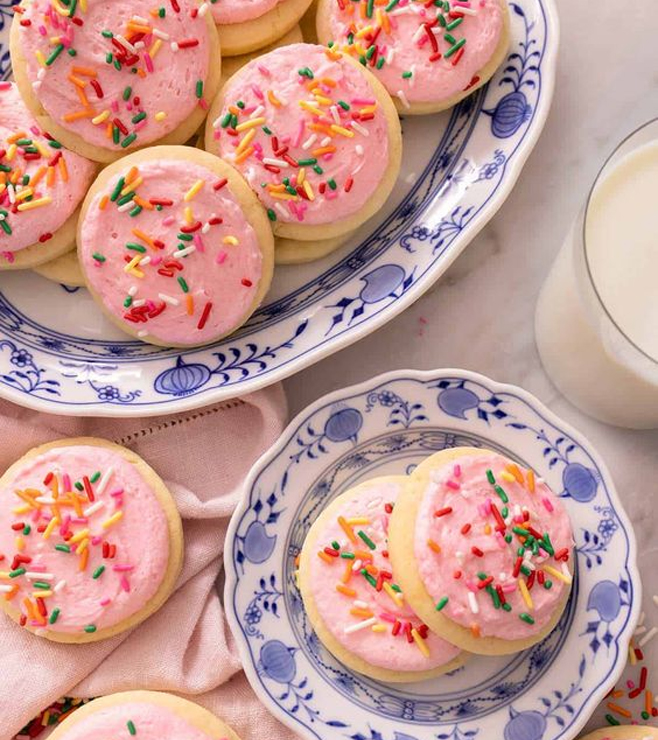 Pink Frosted Sugar Cookies