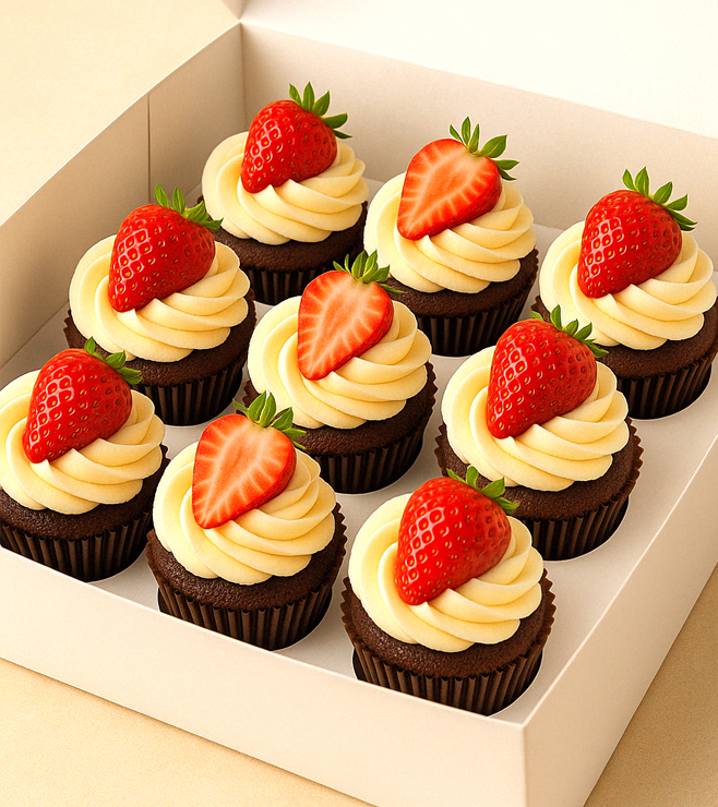 Choco Berry Charm Cupcakes