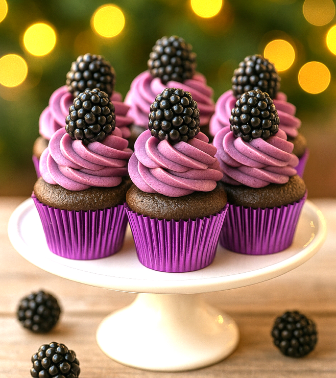 Blackberry Whirl Cupcakes