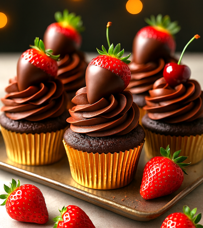 Choco-Dipped Bliss Cupcakes
