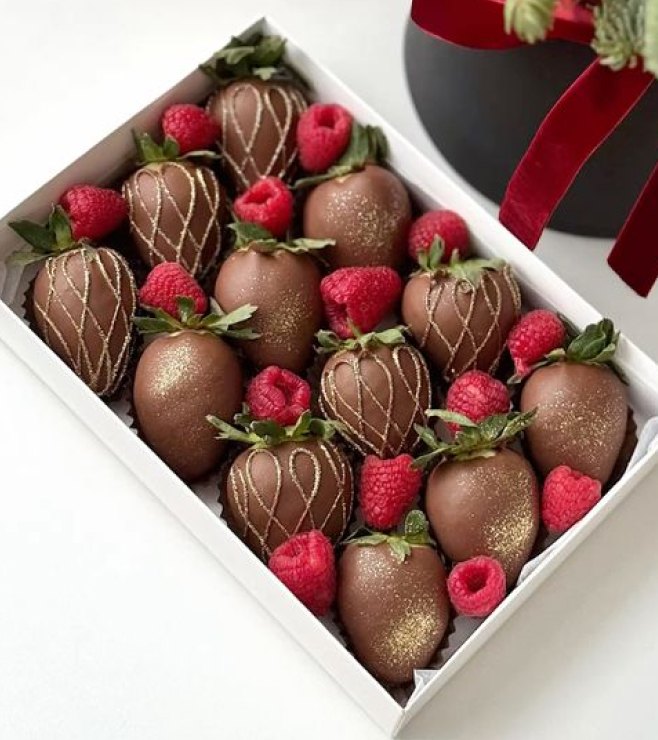 Raspberry Choco Dipped Strawberries