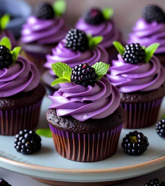 Royal Purple Cupcakes
