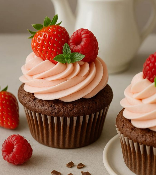 Berry Burst Delight Cupcakes