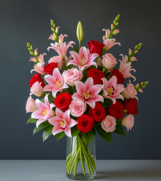 Crimson Caress Arrangement