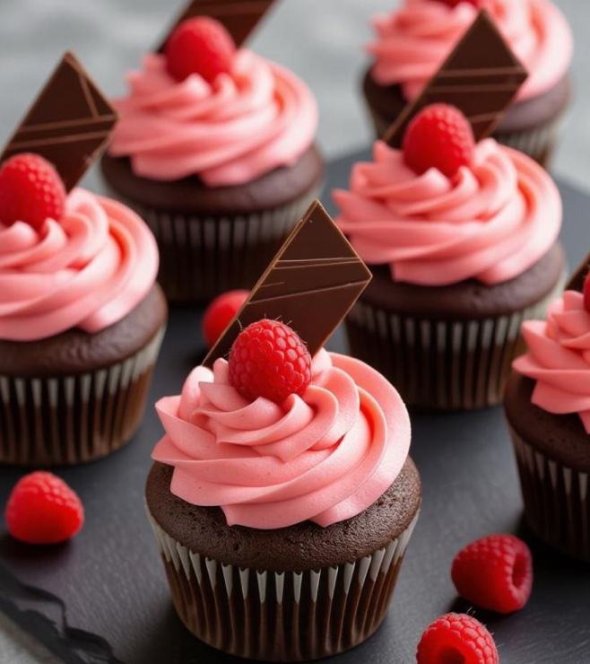Raspberry Charm Cupcakes