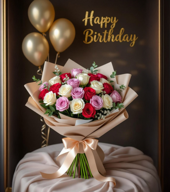 Elegant Soiree Rose Bouquet