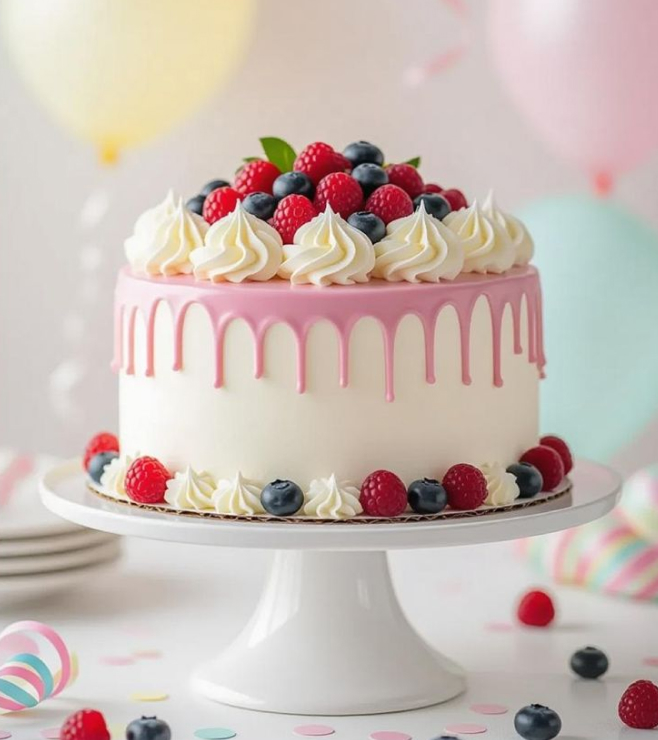 Berry Kissed Drip Cake