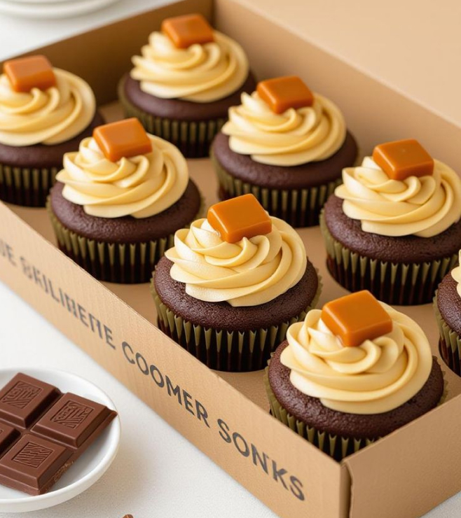 Caramel Topped Cupcakes