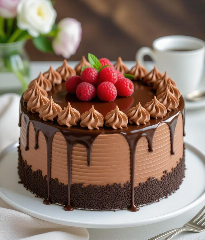 Raspberry Muse Choco Cake