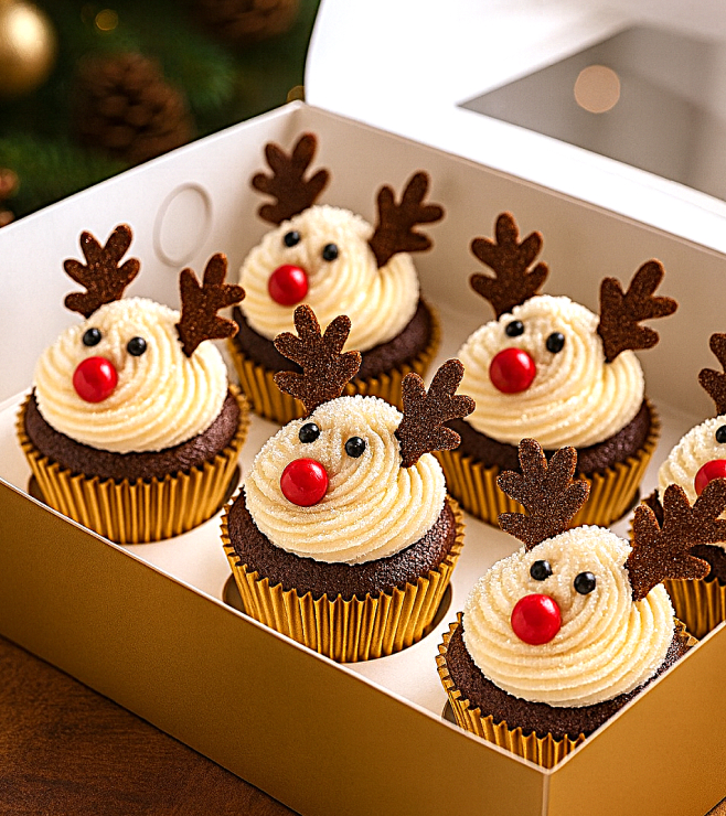 Adorable Reindeer Cupcakes